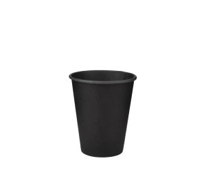 Стакан паперовий одностінний 180мл | Чорний (Black in Black) Ø=70мм, h=72мм