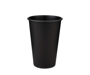 Стакан паперовий одностінний 450мл | Чорний (Black in Black)  Ø=90мм, h=140мм